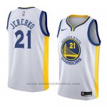 Maglia Golden State Warriors Jonas Jerebko #21 2018 Bianco