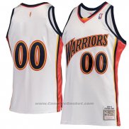 Maglia Golden State Warriors Personalizzate Hardwood Classics 2009-10 Bianco