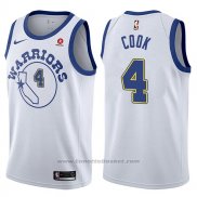 Maglia Golden State Warriors Quinn Cook #4 Classic 2017-18 Bianco