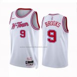 Maglia Houston Rockets Dillon Brooks #9 Citta 2023-24 Bianco