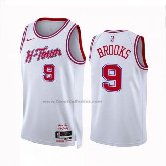 Maglia Houston Rockets Dillon Brooks #9 Citta 2023-24 Bianco