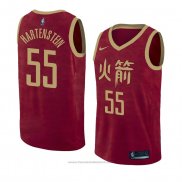 Maglia Houston Rockets Isaiah Hartenstein #55 Citta 2018-19 Rosso