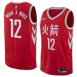 Maglia Houston Rockets Luc Mbah A Moute #12 Citta 2018 Rosso