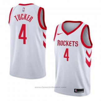 Maglia Houston Rockets P.j. Tucker #4 Association 2017-18 Bianco