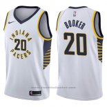 Maglia Indiana Pacers Trevor Booker #20 Association 2017-18 Bianco