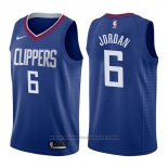 Maglia Los Angeles Clippers Deandre Jordan #6 Icon 2017-18 Blu