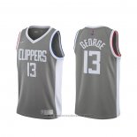 Maglia Los Angeles Clippers Paul George #13 Earned 2020-21 Grigio