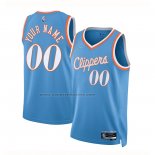 Maglia Los Angeles Clippers Personalizzate Citta 2021-22 Blu