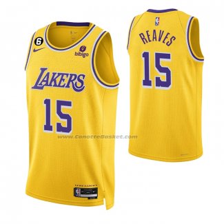 Maglia Los Angeles Lakers Austin Reaves #15 Icon 2022-23 Giallo