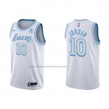 Maglia Los Angeles Lakers DeAndre Jordan NO 10 Citta 2021-22 Bianco