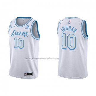 Maglia Los Angeles Lakers DeAndre Jordan NO 10 Citta 2021-22 Bianco