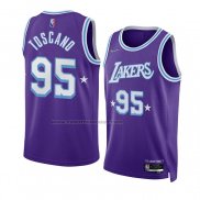 Maglia Los Angeles Lakers Juan Toscano-Anderson NO 95 Citta 2021-22 Viola