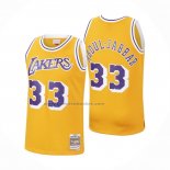 Maglia Los Angeles Lakers Kareem Abdul-jabbar NO 33 Mitchell & Ness 1984-85 Giallo