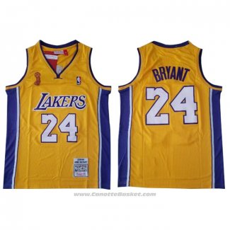 Maglia Los Angeles Lakers Kobe Bryant #24 2009 Finals Giallo