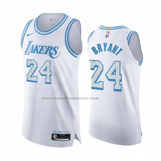 Maglia Los Angeles Lakers Kobe Bryant NO 24 Citta Autentico 2020-21 Bianco