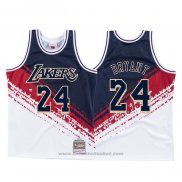 Maglia Los Angeles Lakers Kobe Bryant #24 Independence Day Mitchell & Ness Bianco