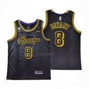 Maglia Los Angeles Lakers Kobe Bryant NO 8 Crenshaw Black Mamba Nero
