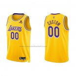 Maglia Los Angeles Lakers Personalizzate Anniversary 2021-22 Giallo