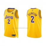 Maglia Los Angeles Lakers Wayne Ellington NO 2 75th Anniversary 2021-22 Giallo