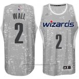 Maglia Luci Della Citta Washington Wizards John Wall #2 Grigio