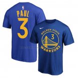 Maglia Manica Corta Golden State Warriors Chris Paul 2019-20 Blu