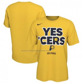 Maglia Manica Corta Indiana Pacers Giallo