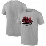 Maglia Manica Corta Miami Heat 2024 NBA Playoffs Grigio