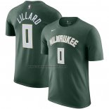 Maglia Manica Corta Milwaukee Bucks Damian Lillard Icon Verde