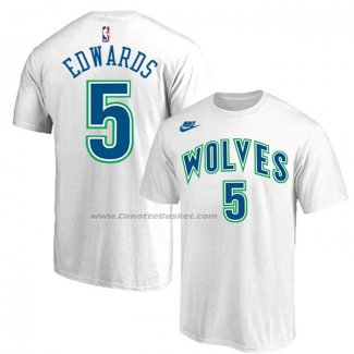 Maglia Manica Corta Minnesota Timberwolves Anthony Edwards Hardwood Classic Bianco