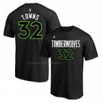 Maglia Manica Corta Minnesota Timberwolves Karl-Anthony Towns Statement Nero