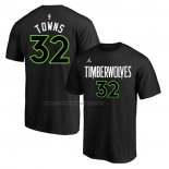 Maglia Manica Corta Minnesota Timberwolves Karl-Anthony Towns Statement Nero