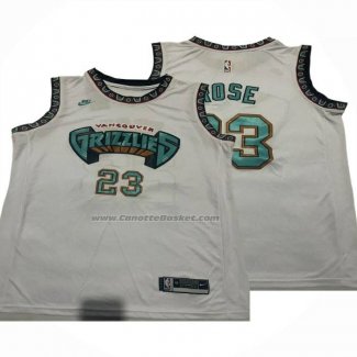 Maglia Memphis Grizzlies Derrick Rose No 23 Classic Bianco