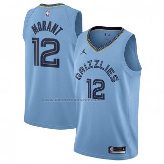 Maglia Memphis Grizzlies Ja Morant NO 12 Statement 2020 Blu