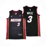 Maglia Miami Heat Dwyane Wade No 3 Icon 2024-25 Nero