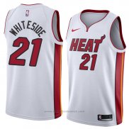 Maglia Miami Heat Hassan Whiteside #21 Association 2018 Bianco