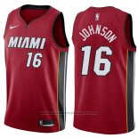 Maglia Miami Heat James Johnson #16 Statement 2017-18 Rosso