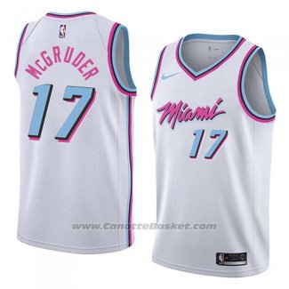 Maglia Miami Heat Rodney McGruder #17 Citta 2018 Bianco