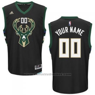 Maglia Milwaukee Bucks Adidas Personalizzate Nero