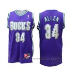 Maglia Milwaukee Bucks Allen #34 Retro Viola