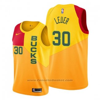 Maglia Milwaukee Bucks Jon Leuer #30 Citta Giallo