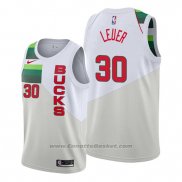 Maglia Milwaukee Bucks Jon Leuer #30 Earned Bianco