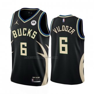 Maglia Milwaukee Bucks Luca Vildoza #6 Statement 2022-23 Nero