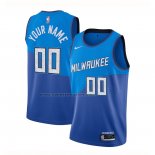 Maglia Milwaukee Bucks Personalizzate Citta 2020-21 Blu