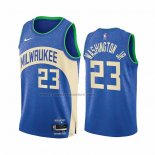 Maglia Milwaukee Bucks Tyty Washington JR. #23 Citta 2023-24 Blu