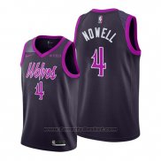 Maglia Minnesota Timberwolves Jaylen Nowell #4 Citta Viola