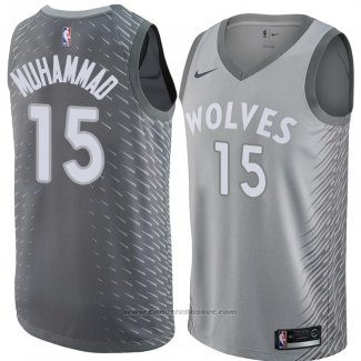 Maglia Minnesota Timberwolves Shabazz Muhammad #15 Citta 2018 Grigio