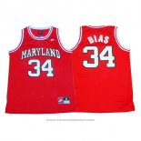 Maglia NCAA Maryland Len Bias #34 Rosso