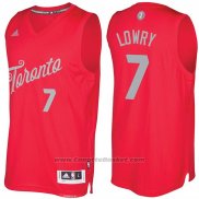 Maglia Natale 2016 Toronto Raptors Kyle Lowry #7 Rosso