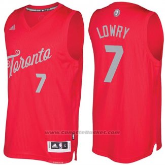 Maglia Natale 2016 Toronto Raptors Kyle Lowry #7 Rosso