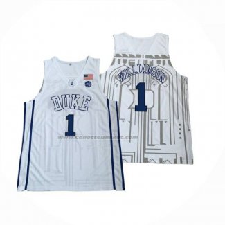 Maglia Ncaa Duke Blue Devils Zion Williamson Bianco